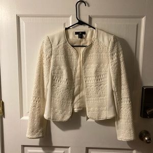 Cream lace business jacket